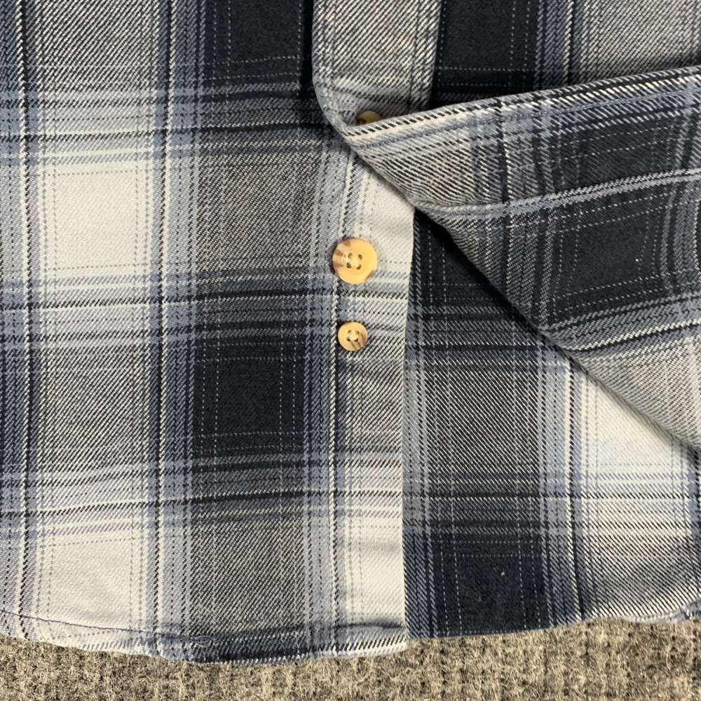 Carhartt Shirt Mens S Blue Plaid Flannel Cotton Long Sleeve Heavyweight Grunge - Picture 7 of 11